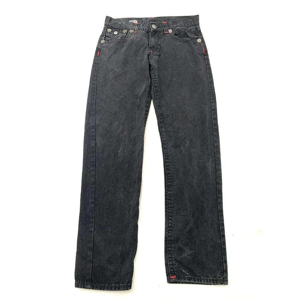 Vintage True Religion Billy Super T Jeans 32x31 Black Flap Pockets Made in USA